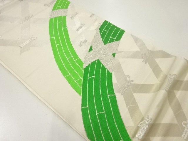 アンティーク　光悦垣模様織出し袋帯（材料）